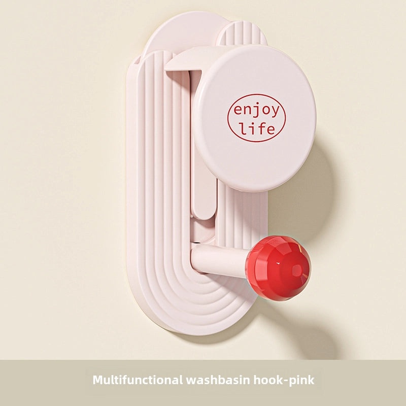 Adjustable Waterproof Bathroom Washbasin Hook | Home Storage & Organization