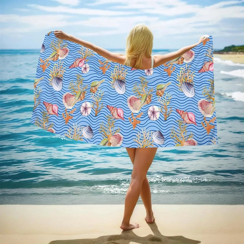Elegant Floral Butterfly Beach Towel with Superfine Fiber for Casual Bathing|Beach Towels and Accessories