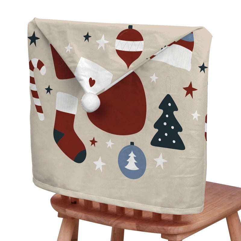 Christmas Animal Santa Chair Cover Polyester Holiday Party Decor|Holiday Party Supplies