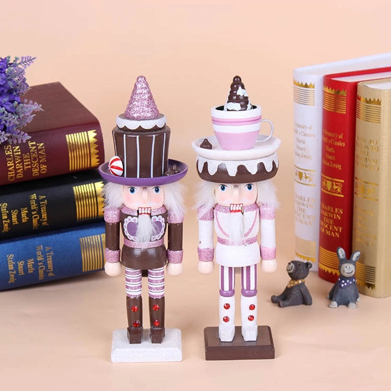 Hand-Painted 26CM Nutcracker Cake Man Figurine | Home Decor & Gifts
