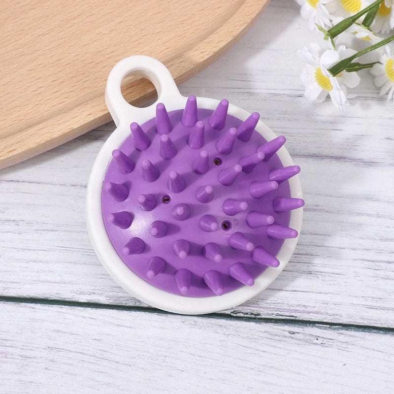 Silicone Scalp Massage Shampoo Brush Transparent Crystal Head Hair Washing Comb|Hair Care Accessories