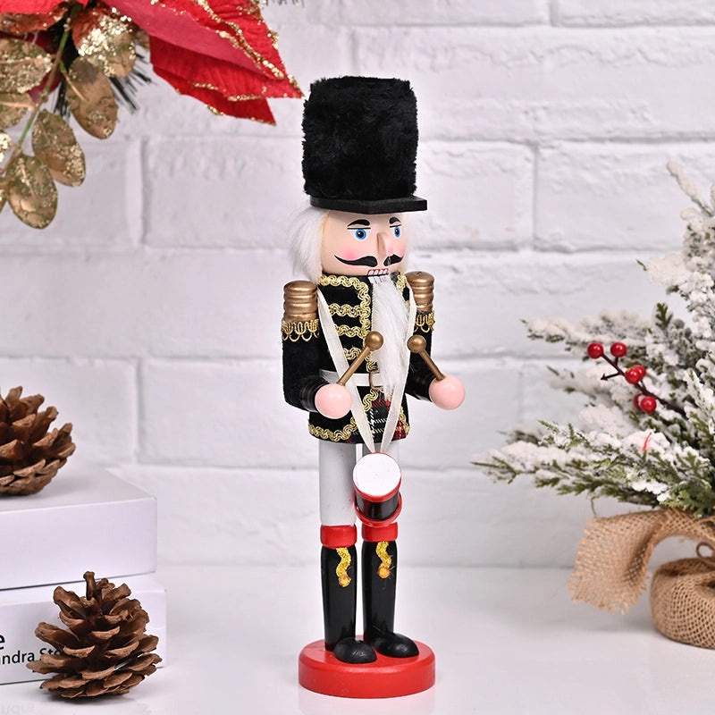 European Style Wooden Nutcracker Figurine | Home Decor Ornaments | Handmade Desktop Craft | Gift for Festival | Wooden Puppet Sculpture | Home De
