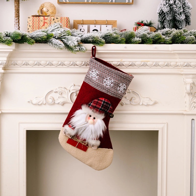 Christmas Santa Claus and Elk Hanging Ornaments Cute Festive Socks for Party Decoration|Christmas Decorations