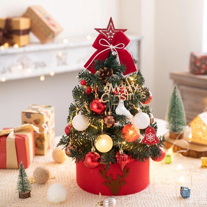 45cm Small Flocking Christmas Tree Set DIY Holiday Decoration Ornaments for Home | Christmas Decorations