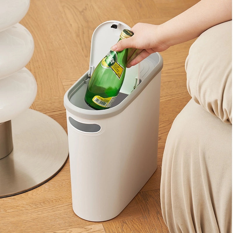 Elegant Minimalist Solid Color PP Waste Bin | Home & Office Storage Solutions