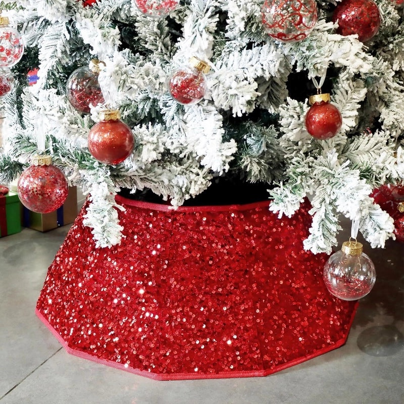 Christmas Glam Solid Color Sequin Fabric Nonwoven Party Decor Props|Party Decorations & Supplies