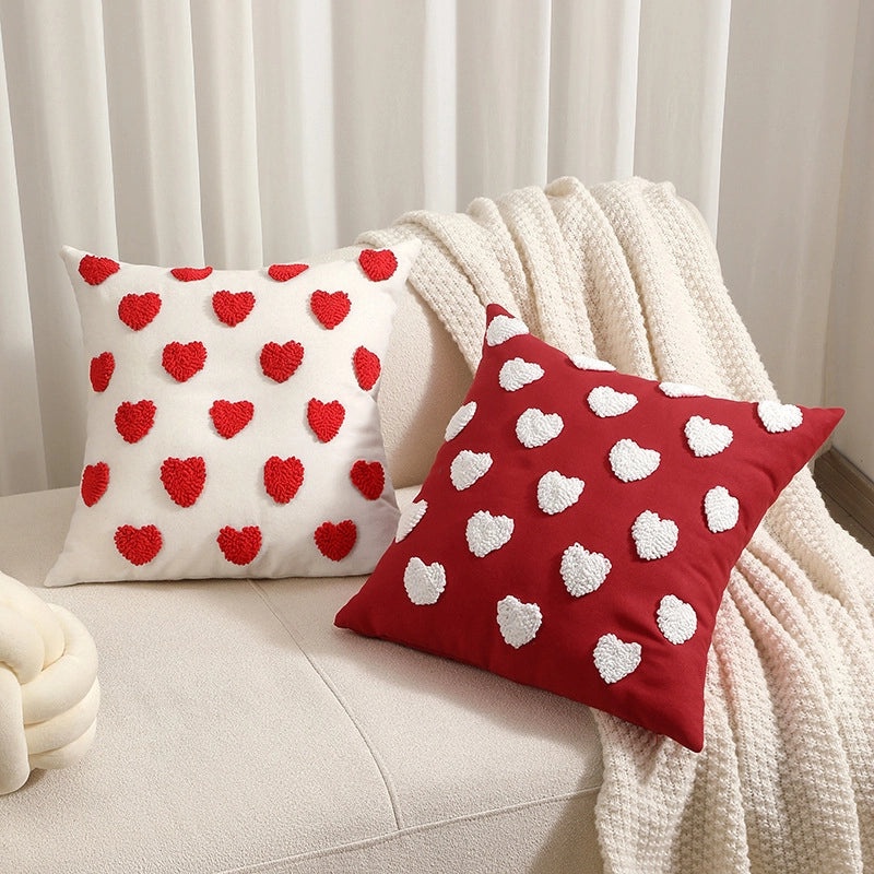 Elegant Heart Shape Minimalist Throw Pillow Case for Valentine's Day | Home Decor Pillows