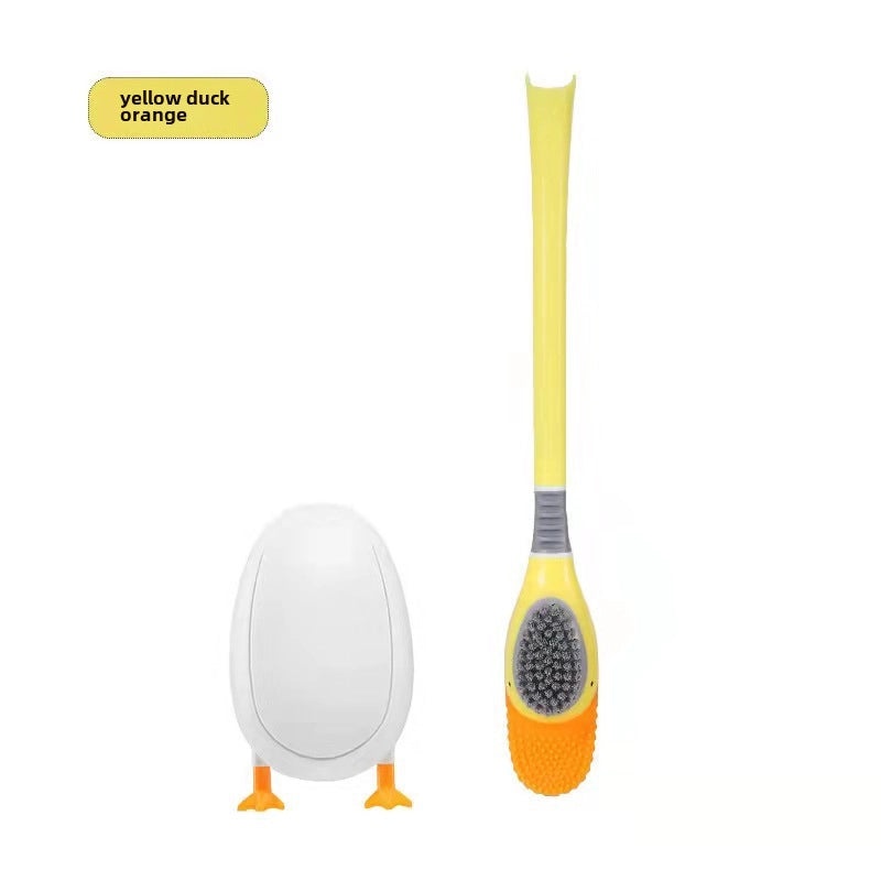 Creative Silicone Diving Duck Toilet Brush with Wall Mount and Base for Bathroom Cleaning|Home & Kitchen - Bathroom Accessories