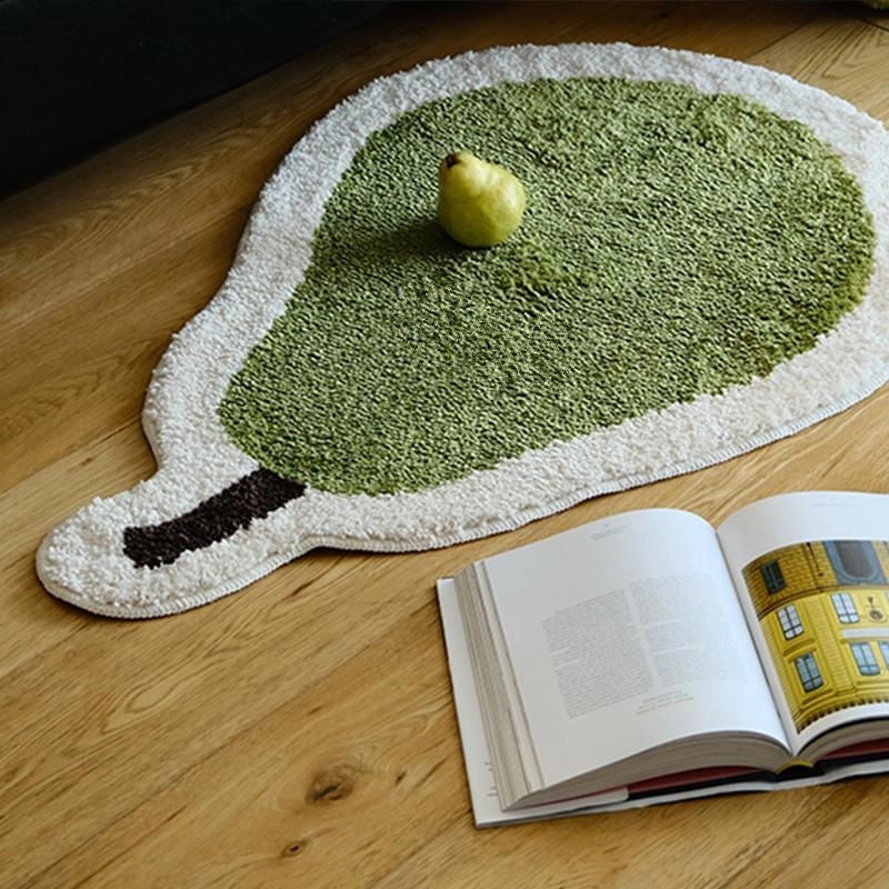 Cute Pear Pattern Soft Polyester Bath Mat for Bathroom|Home & Living Bath Rugs