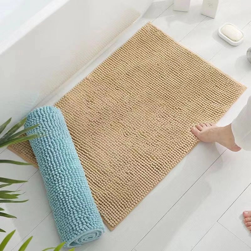 Soft Chenille Plush Floor Mat | Bathroom & Bedroom Carpet Absorbent Door Rug | Home Decor Accessories|Bath Mats