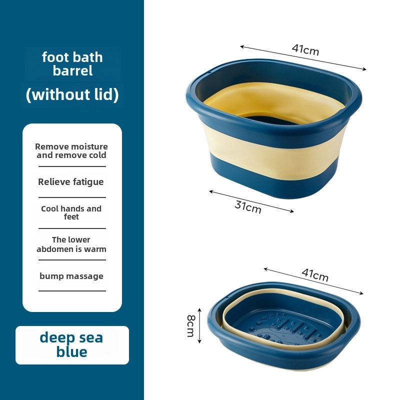 Foldable Silicone Foot Bath Bucket for Home Use | Foot Care & Massage Accessories