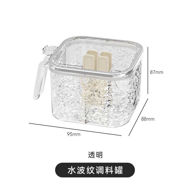Yimijia Glacier Pattern Salt and Spice Jar Kitchen Storage Container Household Seasoning Box|Kitchen Storage & Organization