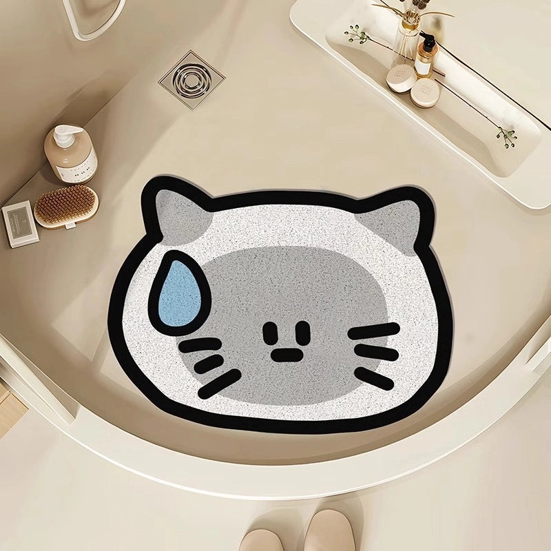 Cartoon Silent Dog Silk Bathroom Shower Floor Mat Non-Slip Anti-Slip Foot Pad | Bathroom Accessories