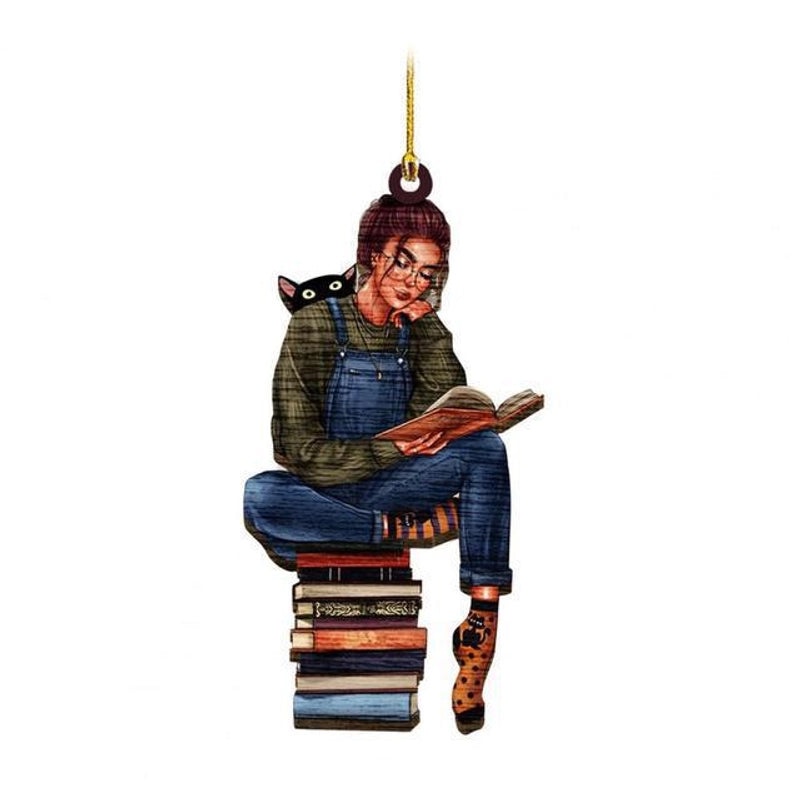 2023 Acrylic Heart-Shaped Book Lover Ornament for Librarians | Home Decor & Book Accessories