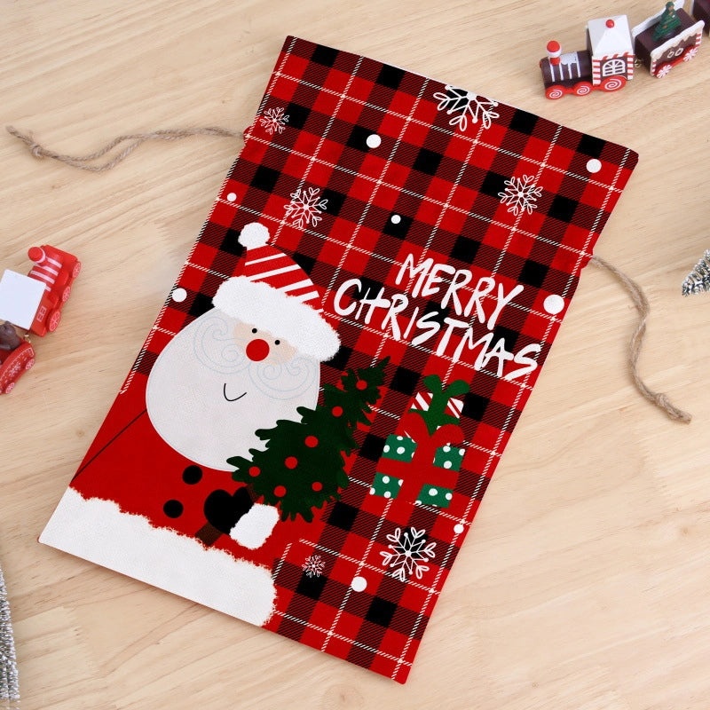 Nordic Christmas Party Gift Bags with Cute Tree Snowman and Snowflake Design|Holiday Gift Bags