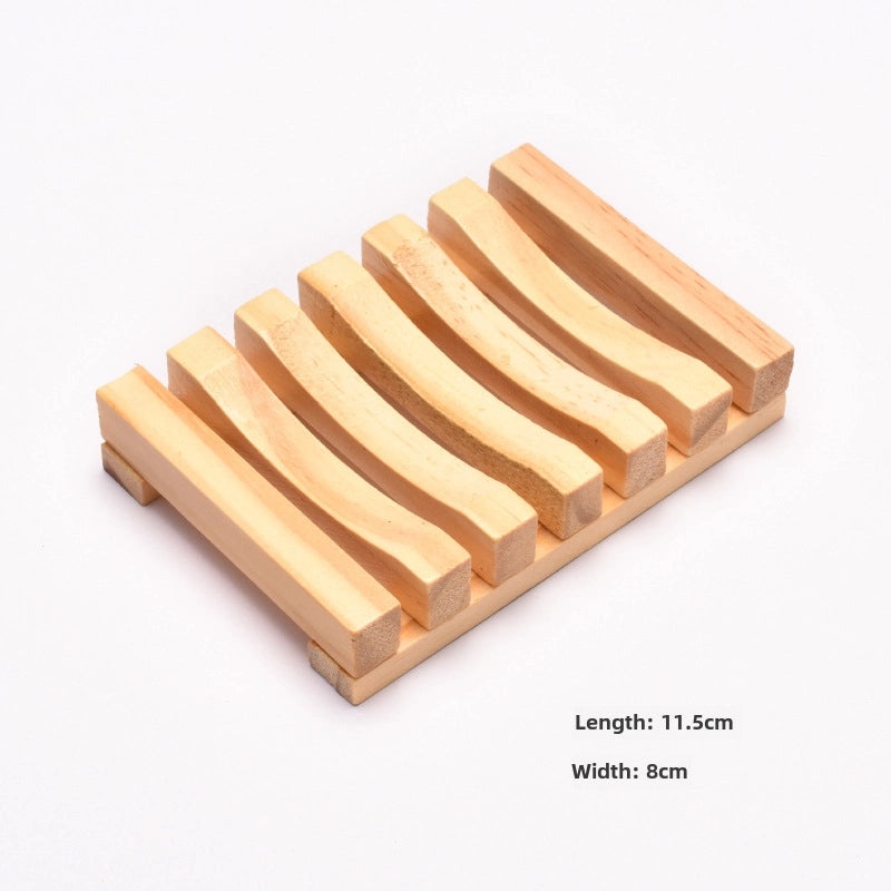 Bamboo Soap Dish with Drainage for Bathroom Hotel Use Simple Wooden Soap Tray Household Eco-friendly Design|Home & Kitchen > Bath > Bath Accessor
