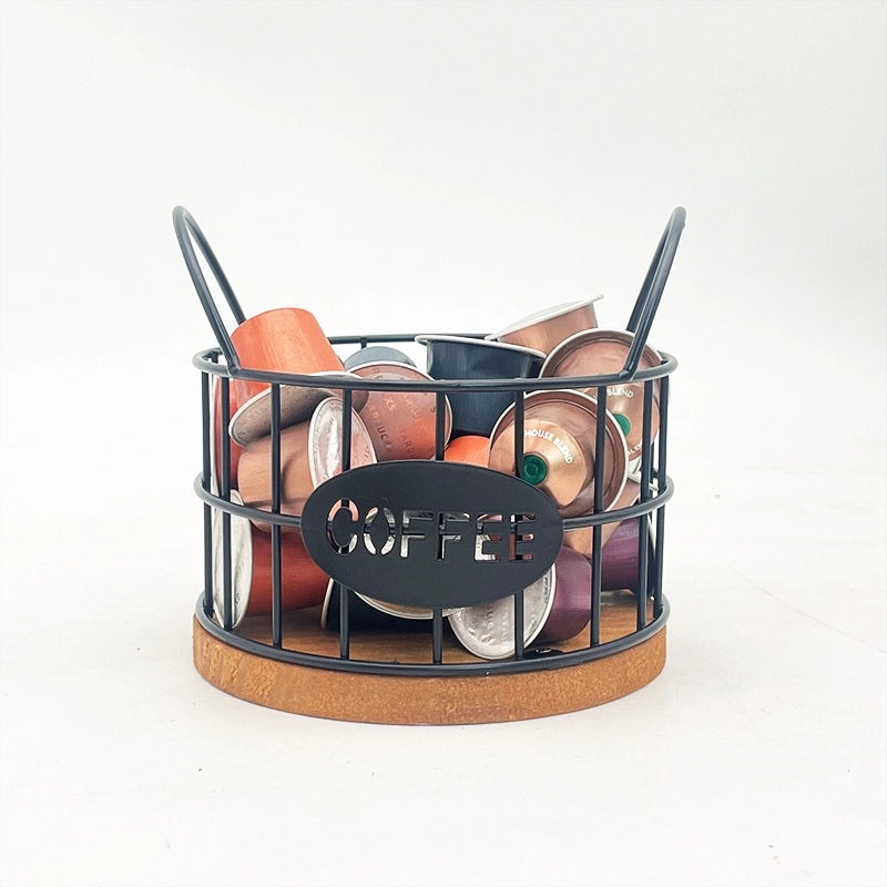 Solid Color Iron Coffee Basket for Casual Use|Home & Kitchen Storage