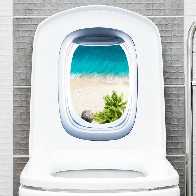 Elegant Landscape PVC Wall Sticker for Bathroom Decor|Home Decor & Wall Art