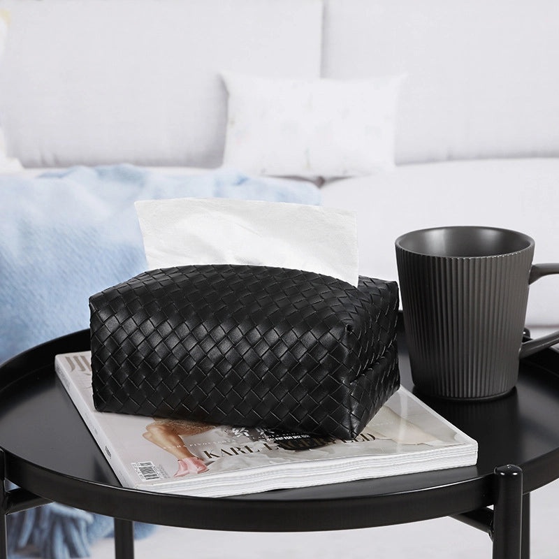 Stylish Solid Color PU Leather Tissue Box Cover|Home & Living Accessories