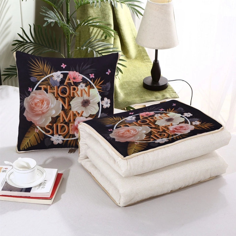 Custom Logo Pillow Quilt Dual-use Car Cushion & Sleeping Blanket Four-season Thin Blanket Gift Printing|汽车配件