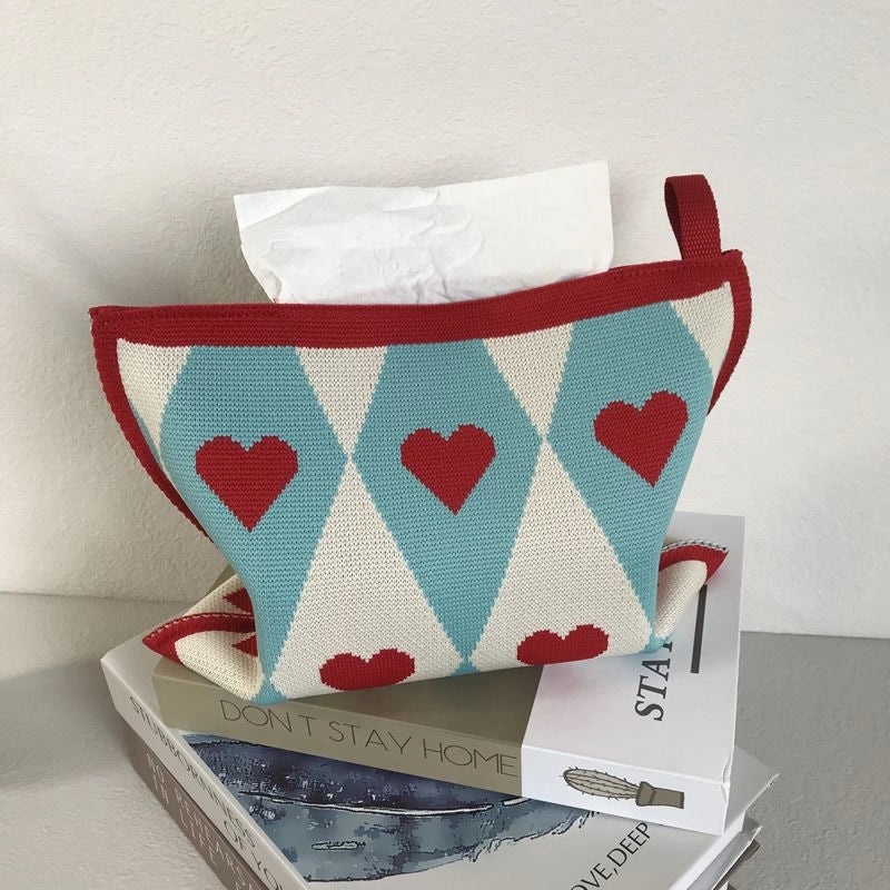 Nordic Lattice Heart Tulip Pattern Polyester Food Storage Containers|Kitchen Storage & Organization