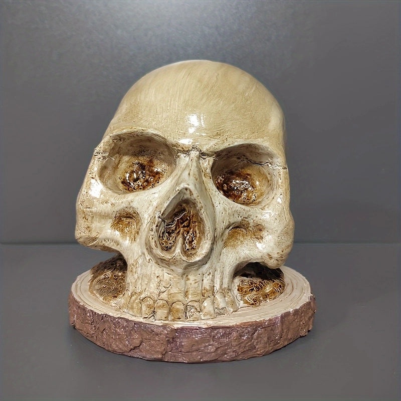 Halloween Punk Skull Resin Decoration for Indoor Table | Home Decor & Party Supplies