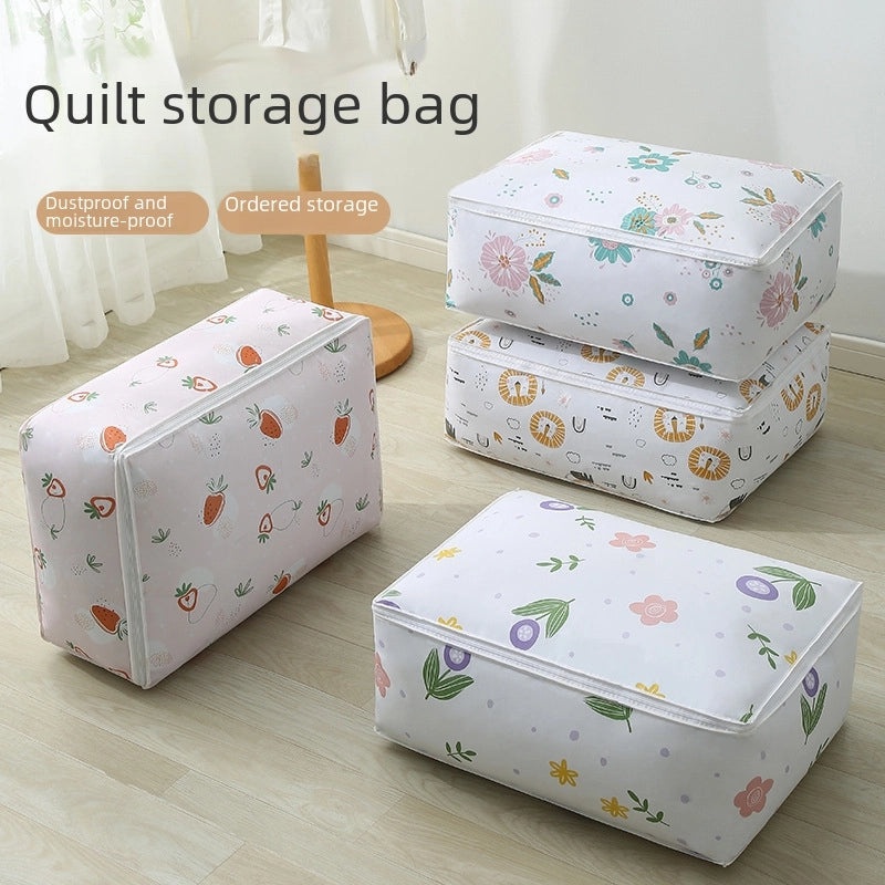 Modern Minimalist PEVA Zipper Quilt Storage Bag Cube Dustproof Household Clothes Organizer|Home Storage Organizers