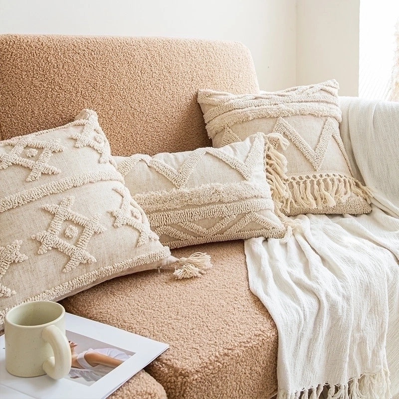 Bohemian Geometric Cotton Pillow Covers | Home Decor Pillows