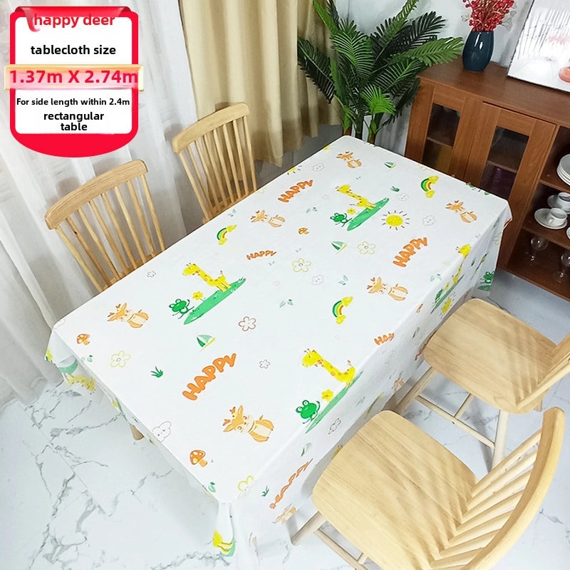 Kids Birthday Disposable Rectangular Tablecloth for Party Classroom Decoration|Party Supplies