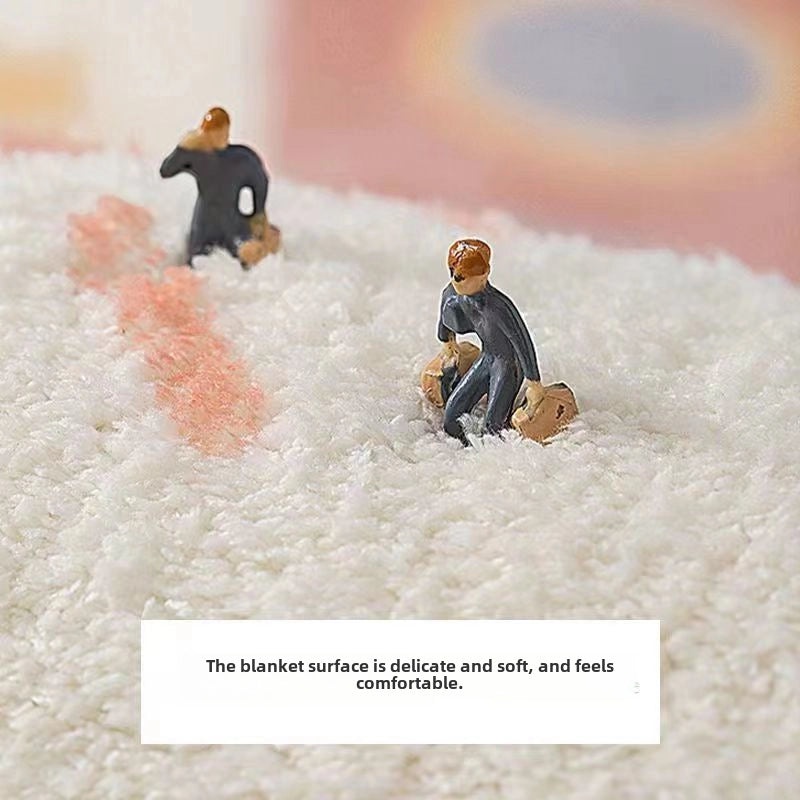 Round Letter Pattern Thick Imitation Cashmere Carpet for Living Room Bedroom Study Kids Floor Mat|Home Decor Rugs