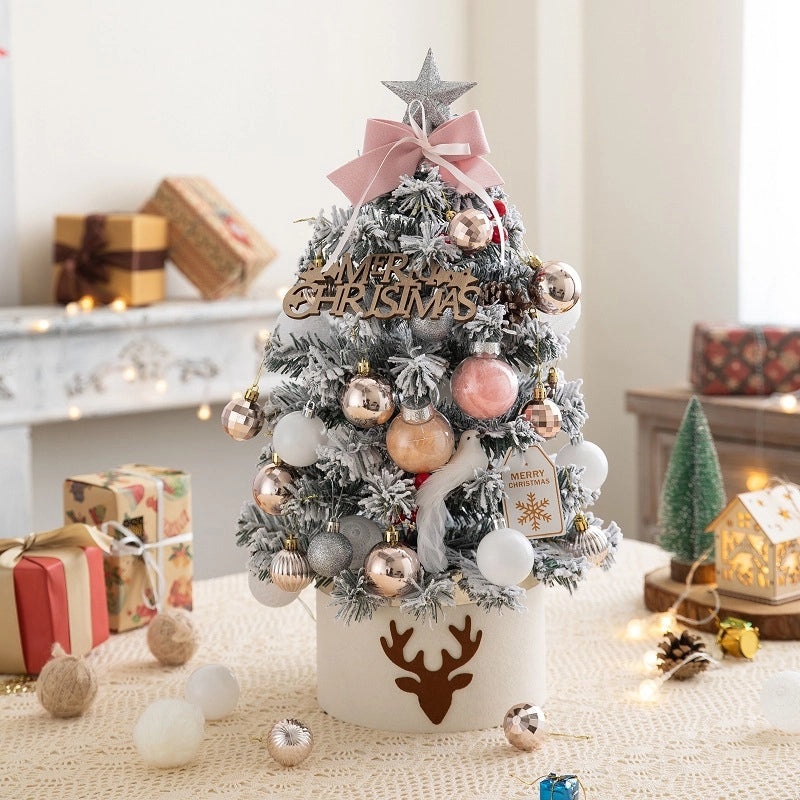 45cm Small Flocking Christmas Tree Set DIY Holiday Decoration Ornaments for Home | Christmas Decorations