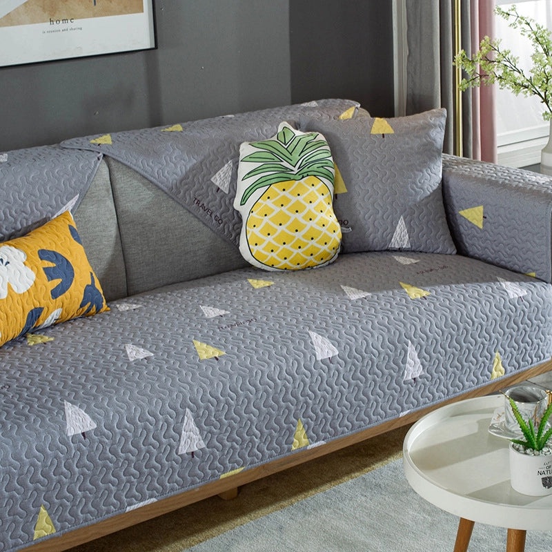 Four Seasons Cotton Sofa Cushion Non-slip Soft Cover Luxury Sofa Towel Protector|Home Decor Sofa Accessories