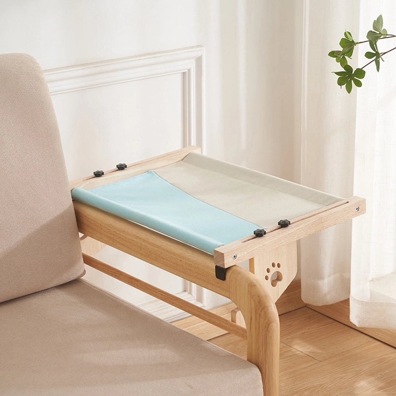 Cat Hanging Bed for Window Balcony Solid Wood Cat Nest Hammock Bedside Strong Load 40kg | Pet Supplies Cats Beds
