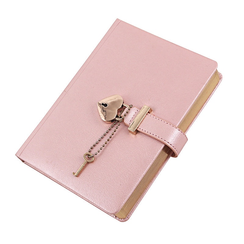 Heart-Shaped Lock Diary Notebook with Password Protection for Students and Office Use | Stationery/Notebooks/Journals