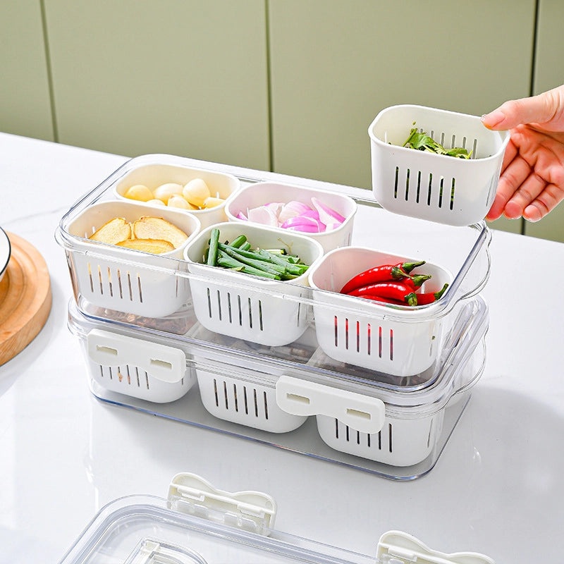 Multi-functional Transparent Seasoning Storage Box for Kitchen & Refrigerator | Kitchen Storage & Organization