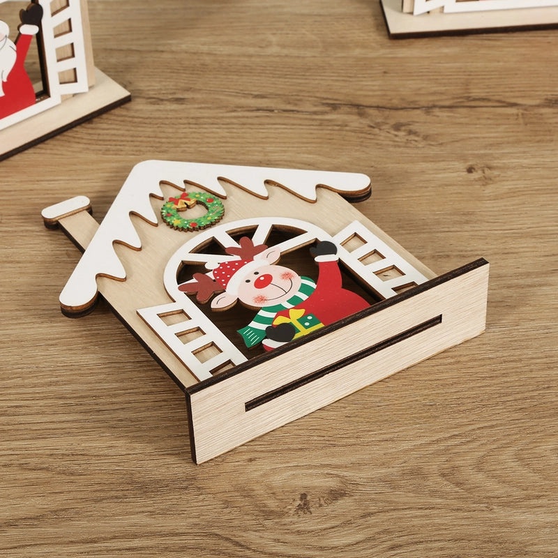 Christmas Minimalist Wood Boxwood Square Garden Home Decor Table Ornament|Home Decor