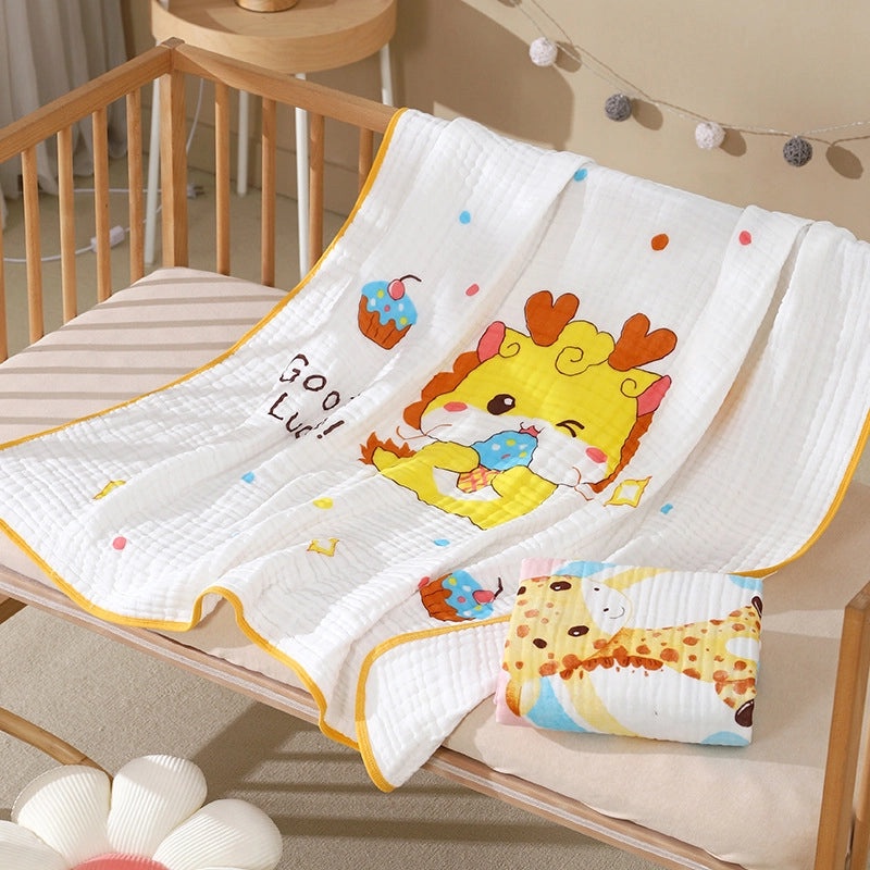 Newborn Baby Soft Cotton Bath Towel Absorbent Gauze Wrap Summer Lightweight Quilt|Baby Bath & Towels