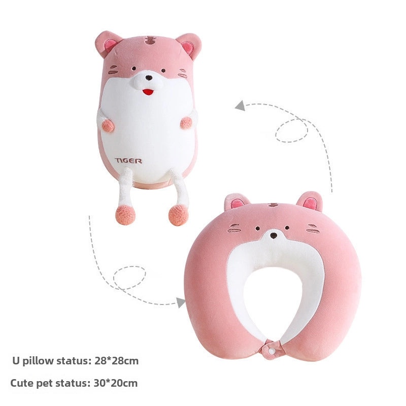 Cartoon Penguin U-Shaped Neck Pillow with Foam Particles | Travel Pillows & Neck Support