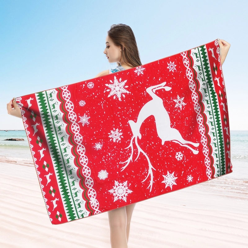 Color Block Superfine Fiber Beach Towel for Casual Vacation | Beach Towels & Accessories