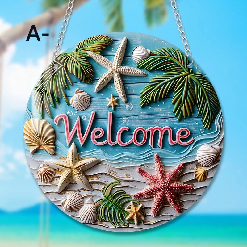 Casual Beach Letter Leaves Starfish Acrylic Pendant for Daily Holiday Wear|Jewelry & Accessories