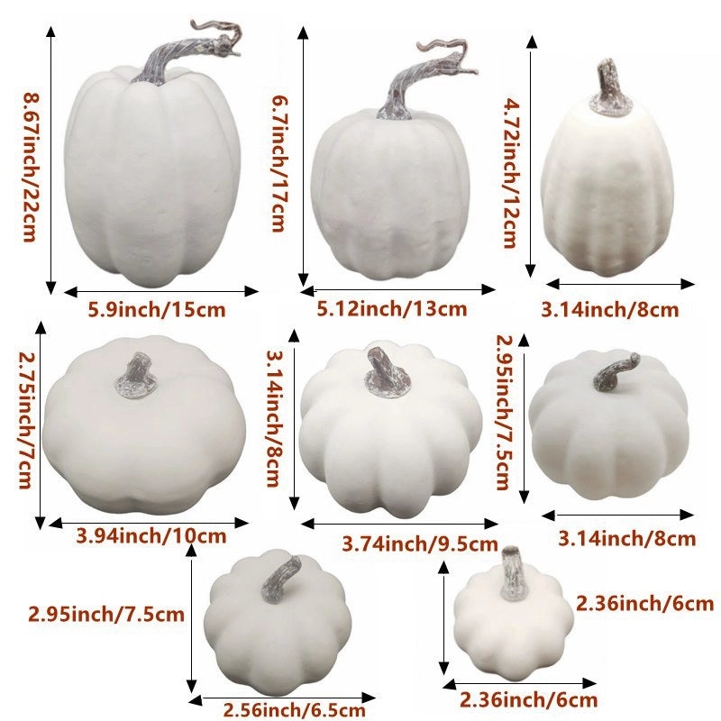 White Pumpkin Set for Halloween Decor|Home & Garden Decorations