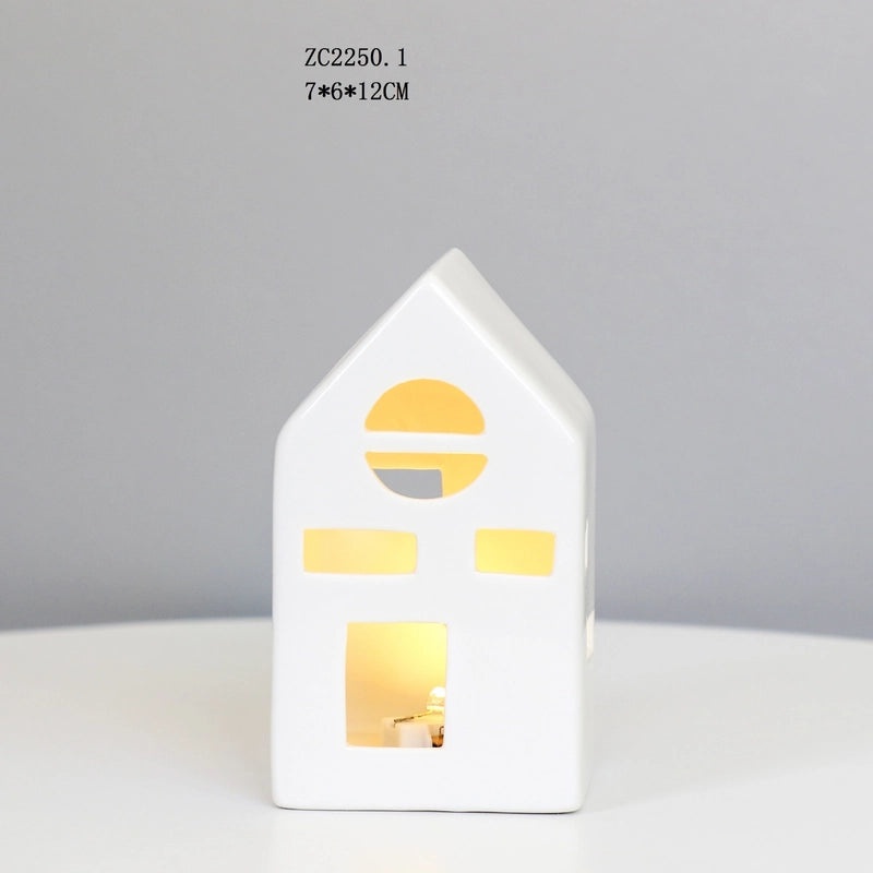 Creative Ceramic LED Night Light Small House Ambient Lamp Decorative Ornament|Home Decor Lighting
