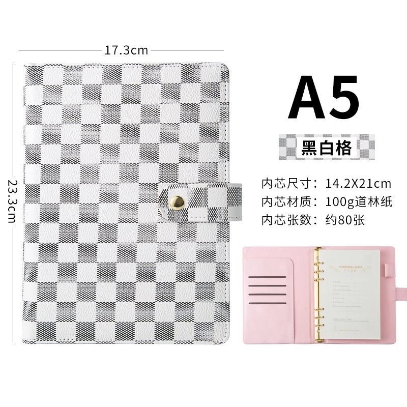 PU Leather Casual Notebook with Lattice Design | Stationery & Notebooks