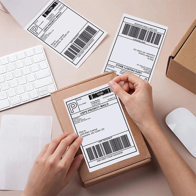 Phomemo Round Waterproof Thermal Label Paper Self-Adhesive Electronic Logistics Shipping Labels|打印耗材