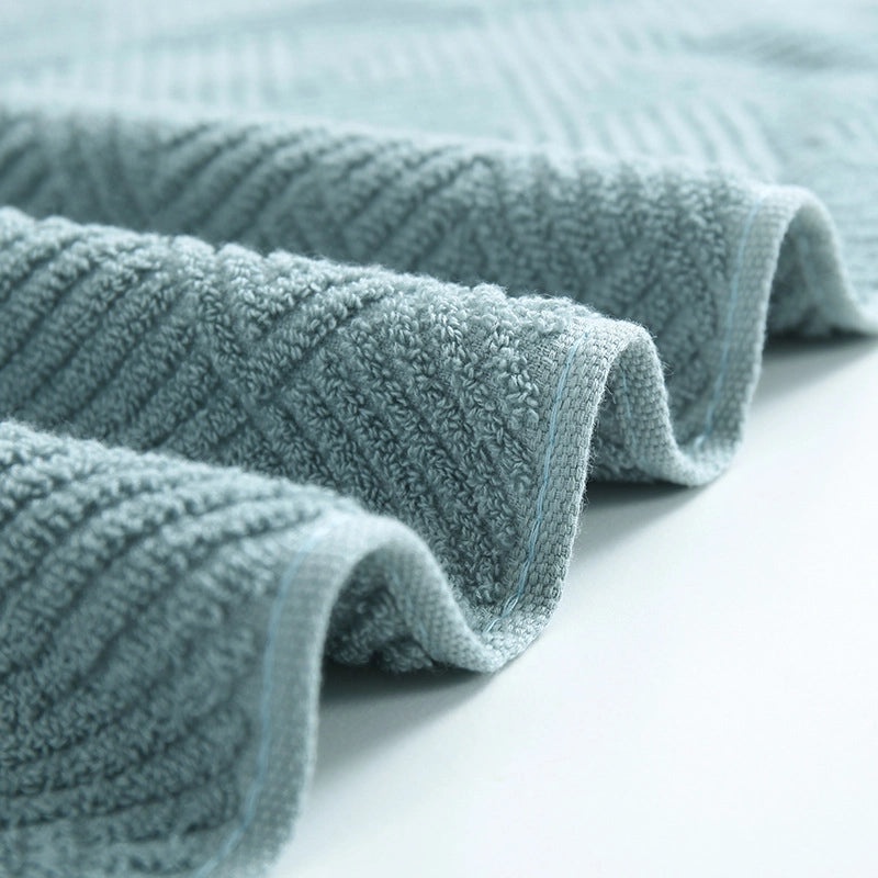 Thickened Cotton Face Towel Set for Adults Soft and Absorbent Household Bath Towels with Embroidered Logo|Home Textiles & Towels