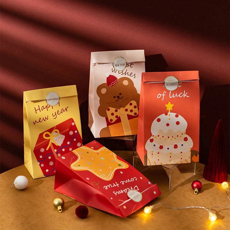 Festive New Year Letter Paper Gift Bags Set | Party Supplies