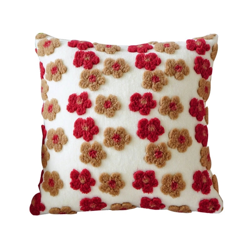 IG Style Floral Plush Pillow Cover Soft Cushion Case Bedding Accessories|Home Decor & Bedding