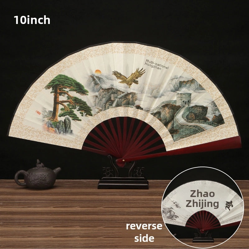 10 Inch Vintage Chinese Folding Fan for Advertising and Summer Promotion | Home & Garden > Fans & Cooling Appliances