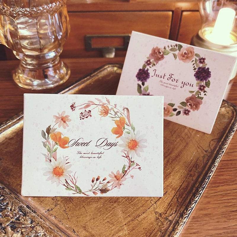 200 Pieces Valentine’s Day Sweet Floral Paper Date Festival Greeting Card Invitations Bulk|Greeting Cards & Invitations