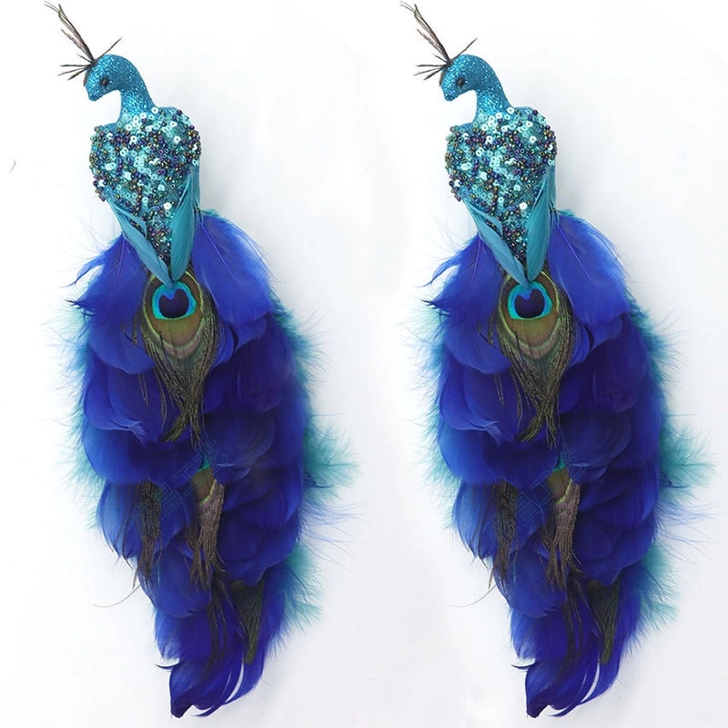 Holiday Peacock Feather Christmas Tree Ornament Pendant|Home Décor & Seasonal Decorations